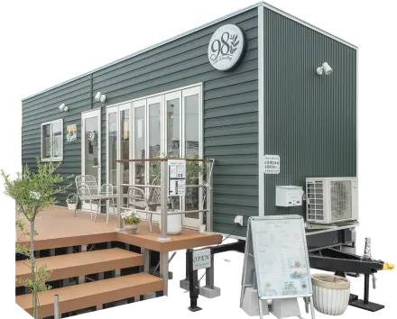 飲食店のトレーラーハウスのイメージ