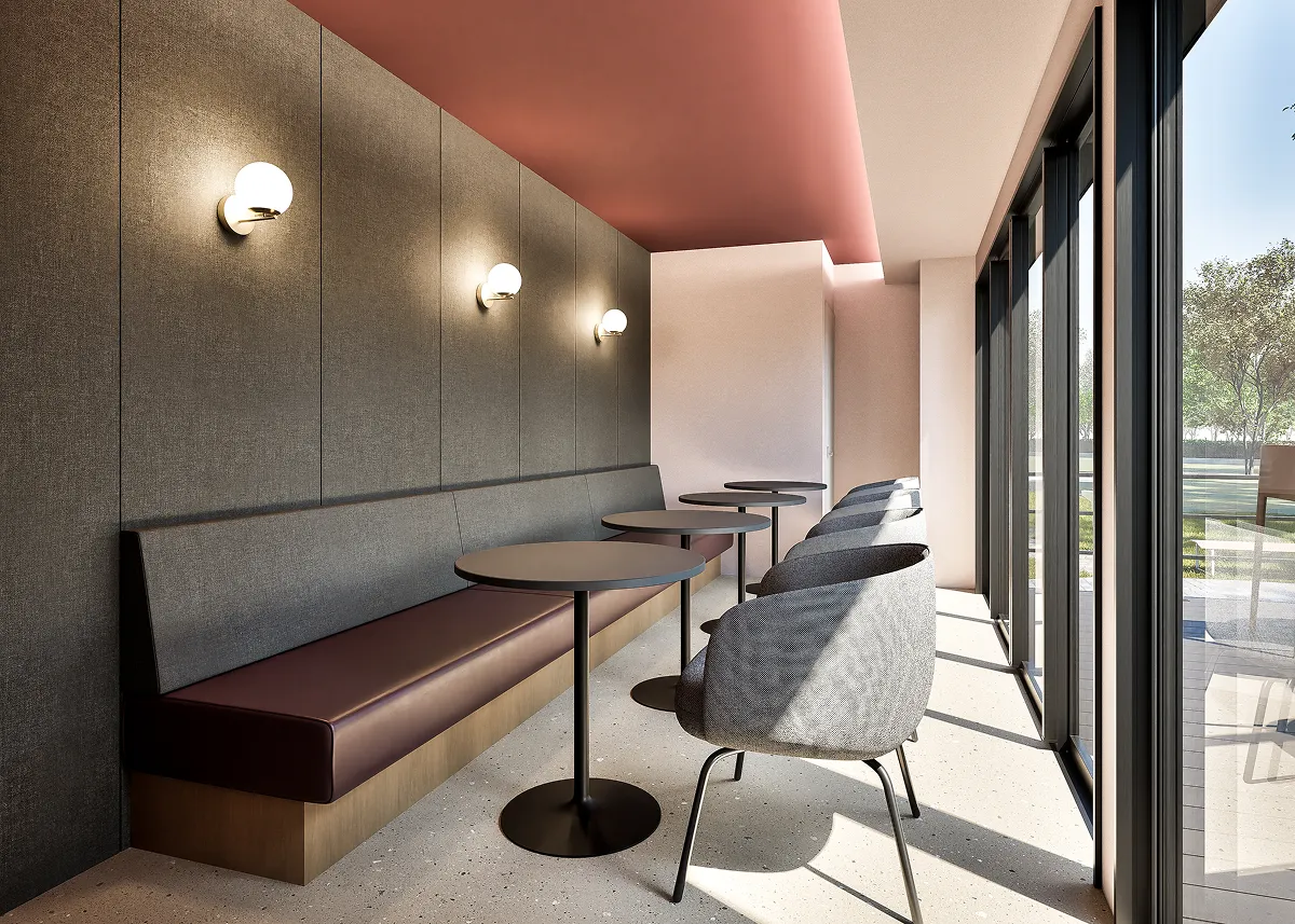 画像：飲食店タイプのトレーラーハウスCG図