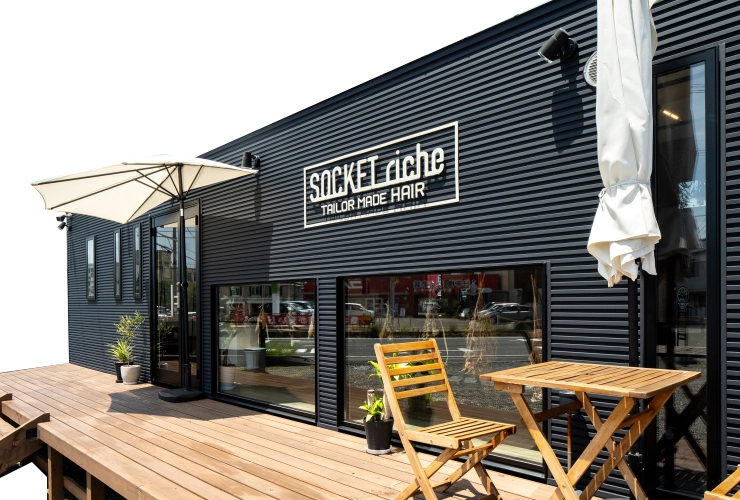 ルクラのトレーラーハウス:SOCKET riche(ソケットリッシェ)(美容室)外観