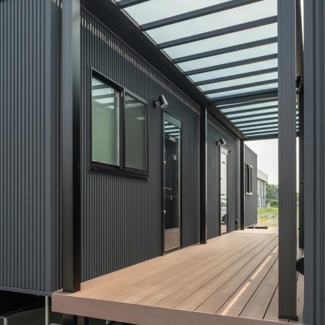 トレーラーハウス 事務所 外観