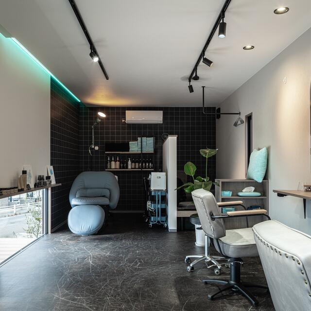 トレーラーハウス 美容室 内観